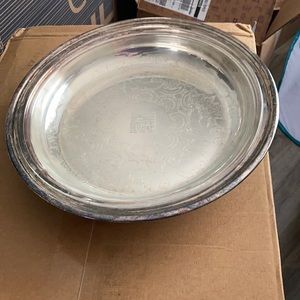 Silver plated pie plate